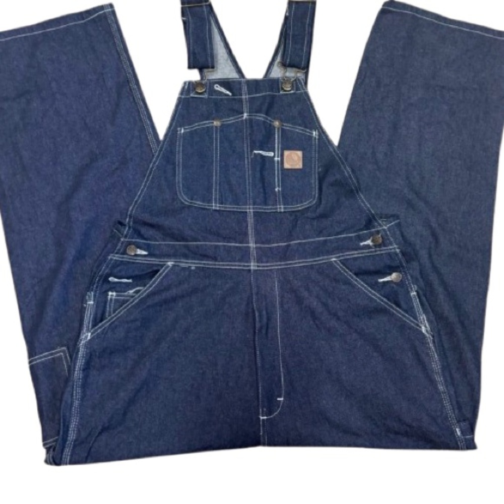 Berne Men’s Dark Denim Bib Overalls Size 38x32 NWT